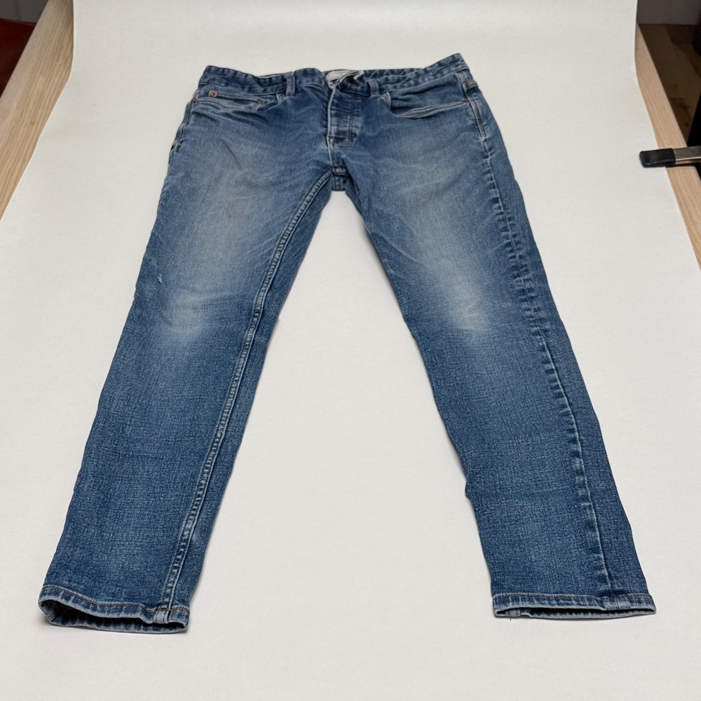 Topman Blue Skinny Jeans